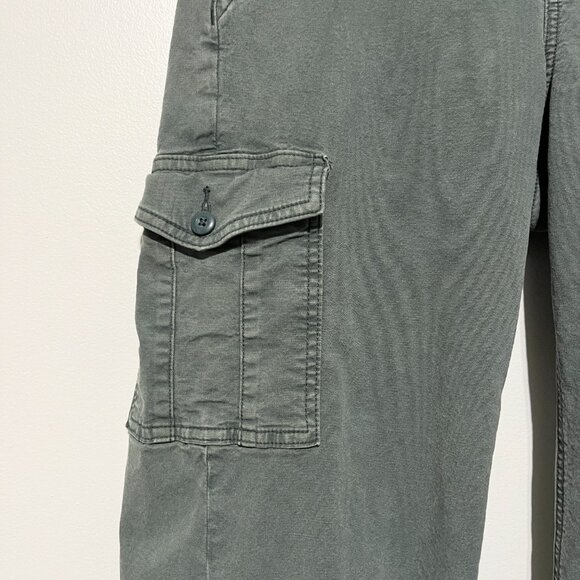 American Eagle Womens Canvas Cargo Pants 10 Green Grunge Normcore Utility Y2K - Picture 4 of 9